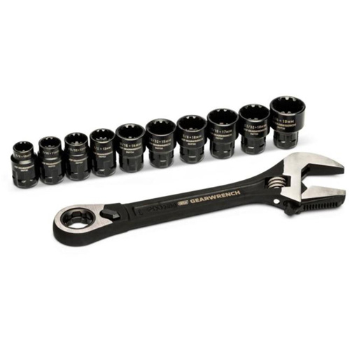 Ensemble de cl&eacute;s ajustable Pass-Thru 11 morceaux, 8" lo, la max. 1-1/8", Chrome/Poli Pronet Distribution