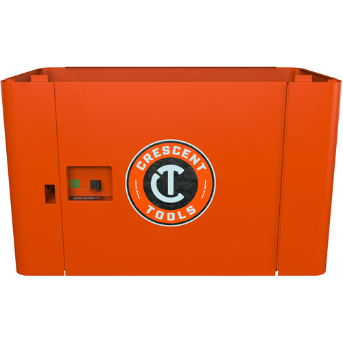 Armoire de rangement s&eacute;curis&eacute;e RAILWORKS en acier avec panneau &agrave; porte simple verrouillable Pronet Distribution