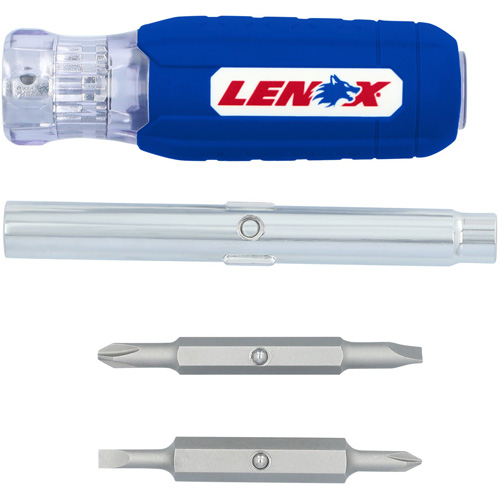 6-in-1 Multi-Bit Screwdriver, Textured Handle Pronet Distribution