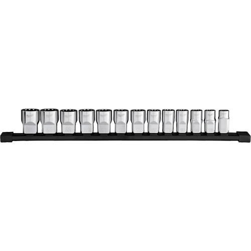 Jeu de douilles m&eacute;triques &agrave; 12 pans, 13 Mcx, Prise de 1/2" Pronet Distribution