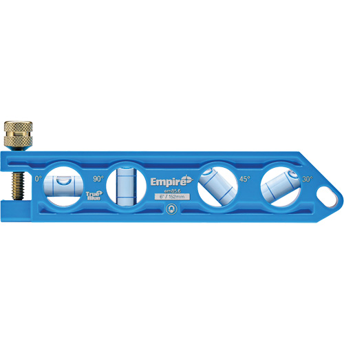 Niveau torpille moul&eacute; sous pression TRUE BLUE, 6" lo, Aluminium, 4 fioles Pronet Distribution