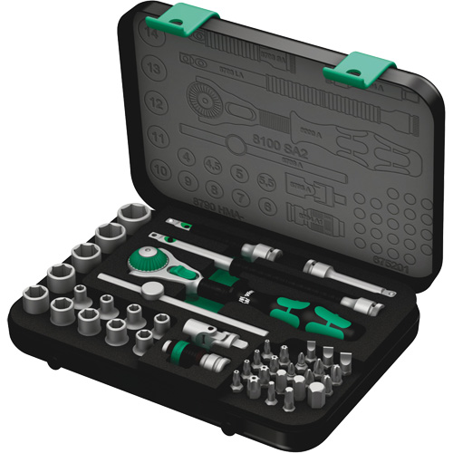 Jeu de cliquets rapides Zyklop 8100 SA 2, 42 Mcx, Prise de 3/8" Pronet Distribution