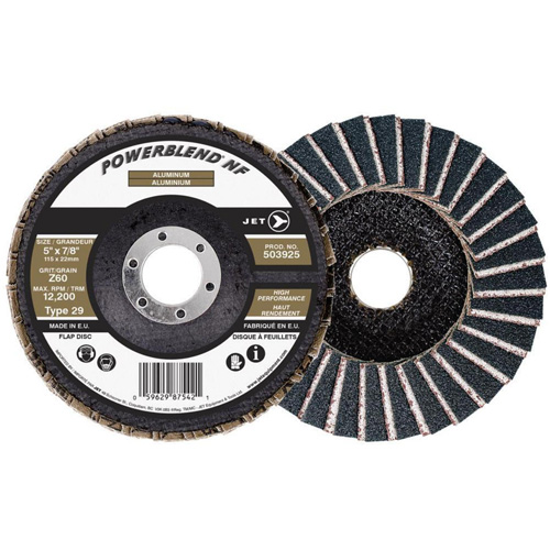 POWERBLEND NF Flap Disc, 5" x 7/8", Type 29, Z60 Grit, Zirconia Alumina Pronet Distribution
