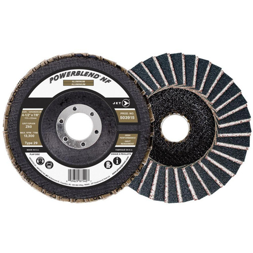 POWERBLEND NF Flap Disc, 4-1/2" x 7/8", Type 29, Z60 Grit, Zirconia Alumina Pronet Distribution