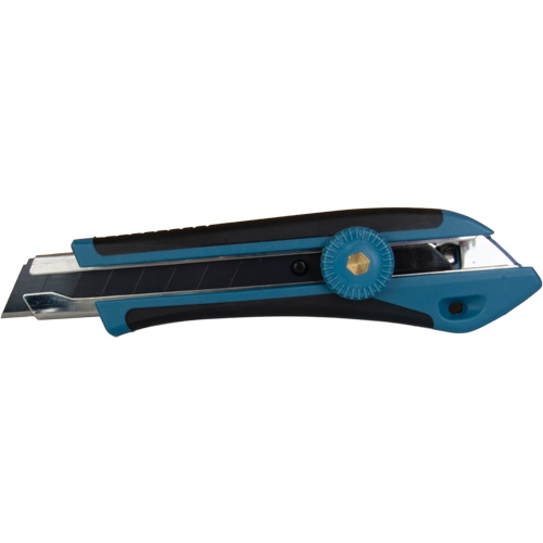 Couteau professionnel de 18 mm, Acier inoxydable, Robuste, Prise en Caoutchouc Pronet Distribution