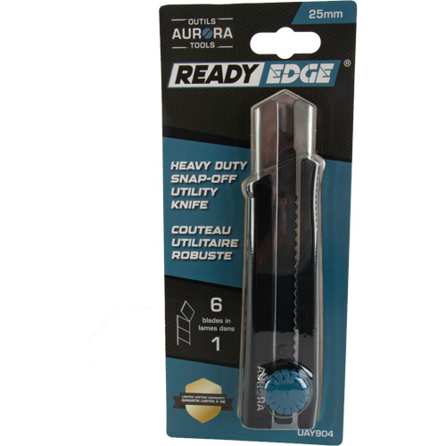 25mm Retractable Knife, Stainless Steel, Heavy-Duty, Rubber Handle Pronet Distribution