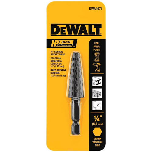 High Performance 1/2" Conical Rotary Rasp with 1/4" Hex Shank Pronet Distribution