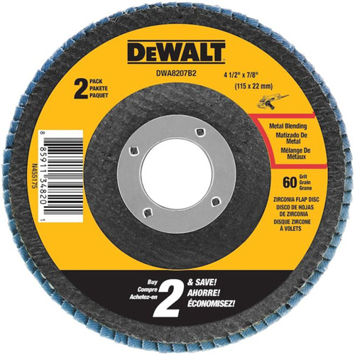 ELITE SERIES Flap Disc, 4-1/2" x 7/8", Type 29, 60 Grit, Zirconia Alumina Pronet Distribution