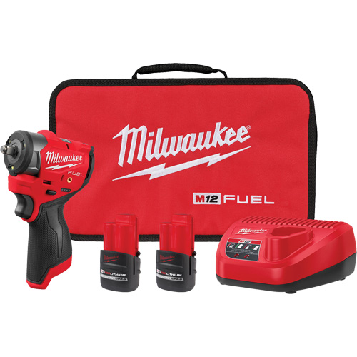 M12 FUEL Subcompact Impact Wrench with Friction Ring Kit, 12 V, 3/8" Socket Pronet Distribution