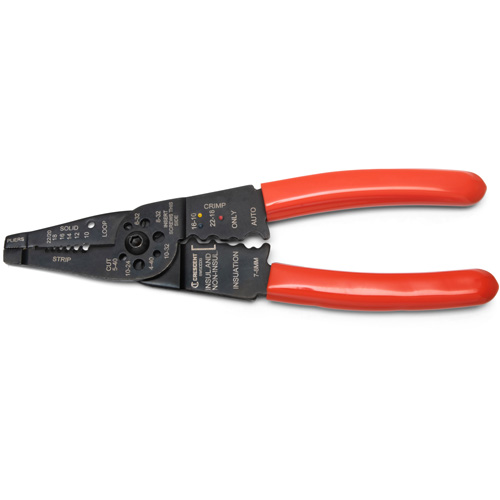 Wire Stripper & Crimper, 8" L, 10 - 22 AWG Pronet Distribution