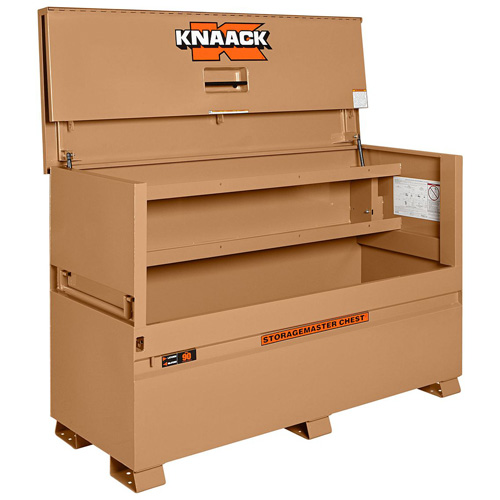 Model 90 Piano Box with Padlock, 72" W x 30" D x 49" H, Tan Pronet Distribution