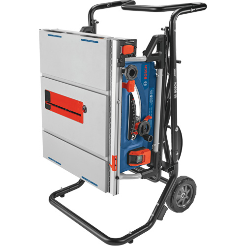 Scie &agrave; table de chantier avec support roulant Gravity-Rise, 120 V, 15 A, 3800 tr/min Pronet Distribution