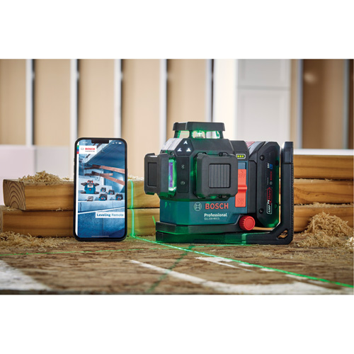 Laser dalignement/nivellement 360 connect&eacute; &agrave; faisceau vert &agrave; trois points Pronet Distribution