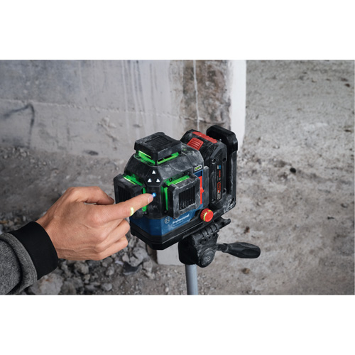 Laser dalignement/nivellement 360 connect&eacute; &agrave; faisceau vert &agrave; trois points Pronet Distribution