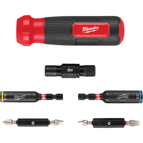 8-IN-1 Multi-Bit & Nut Driver with SHOCKWAVE Impact Duty Bits & Nut Drivers, 8-1/3" L, Cushion Grip Handle Pronet Distribution