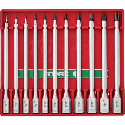 Jeu de douilles &agrave; embouts longues, Torx, Prise 1/4"/3/8", 11 mr Pronet Distribution