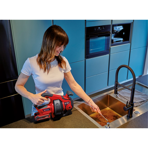 TE-DA 18/760 Li 18V Cordless Drain Auger (Tool Only), Powered, 25' Cable Length, 1/4" Cable Diameter Pronet Distribution