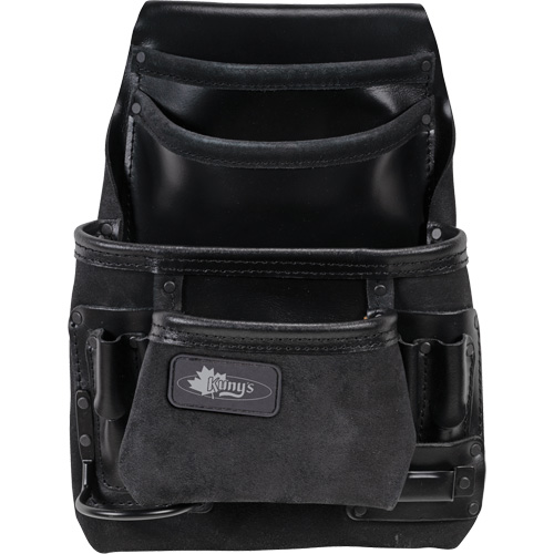 Sac robuste Phantom pour clous et outils, Cuir, 10 pochettes, Noir Pronet Distribution
