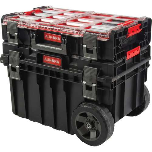 Ensemble roulant de coffres &agrave; outils Arx de 2 morceaux, 23-4/5" x 16" x 20-3/5", Noir Pronet Distribution