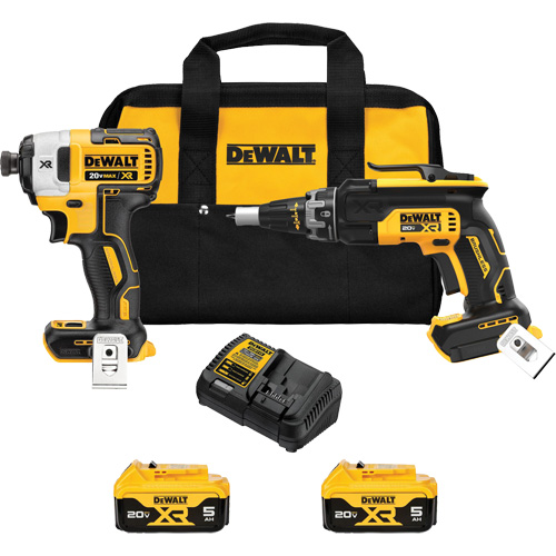 MAX Brushless Cordless Drywall Screw Gun & Impact Driver Kit, 20 V Pronet Distribution