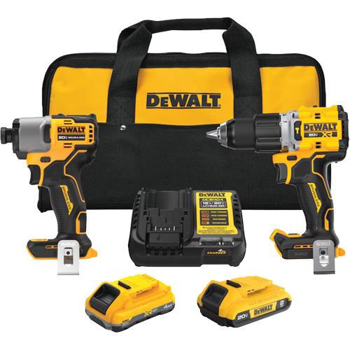 XR Brushless Cordless Premium Drill Driver Kit with 4 Ah POWERSTACK Battery and 2 Ah Battery, 20 V Pronet Distribution