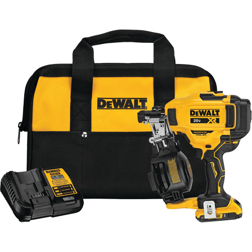 15° Cordless Coil Roofing Nailer Kit, 20 V, Lithium-Ion Pronet Distribution