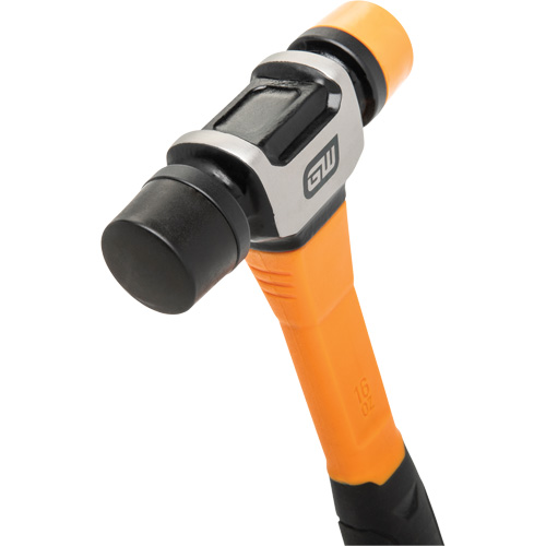 Soft Face Hammer, 16 oz. Head Weight, Plain Face, Solid Steel Handle, 12-1/4" L Pronet Distribution