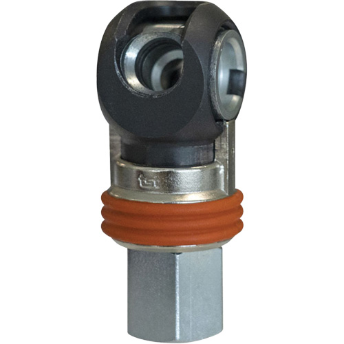 Raccord industriel rapide basculant TOPQUIK SC, Acier nickel&eacute;, 3/8", NPT femelle, 360 PSI Pronet Distribution