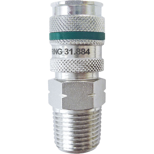 Raccord rapide QUIKSILVER Ultraflo 7,8 mm, Acier zingu&eacute;, 1/2", NPT m&acirc;le, 362 PSI Pronet Distribution