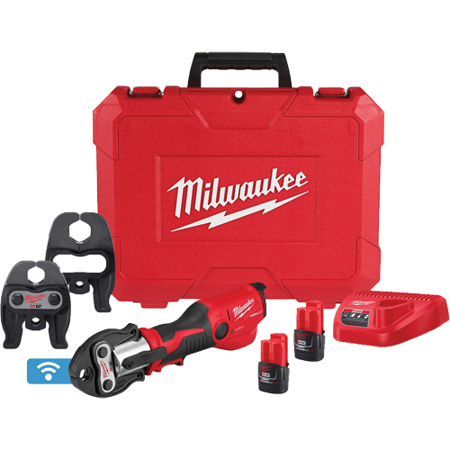 M12 FORCE LOGIC Press Tool Kit with ONE-KEY with CTS-V Jaws, 1/2" - 1", Power Driven Pronet Distribution