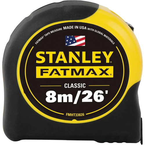Ruban &agrave; mesurer FATMAX, 1-1/4" x 26'/8 m, Marques de goujon Imp&eacute;rial & m&eacute;trique Pronet Distribution