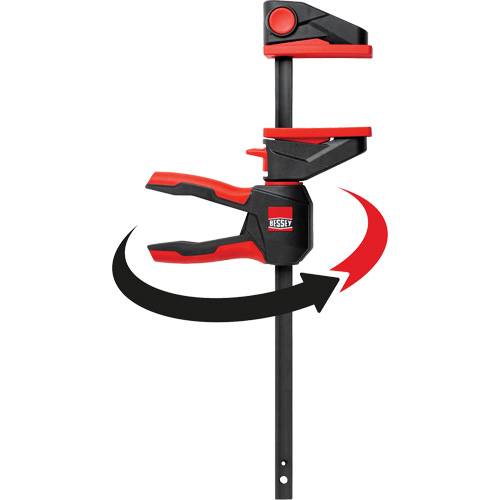 Serre-joints &agrave; g&acirc;chette pour barres &agrave; une main avec poign&eacute;e rotative &agrave; 360°, 4-1/2" (114,3 mm) Pronet Distribution