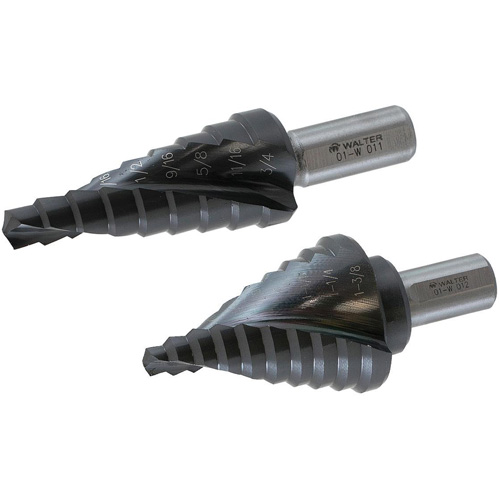 Multi-Step Drill Bit, 1/4" - 1-3/8" , 1/8" Increments, High Speed Steel Pronet Distribution