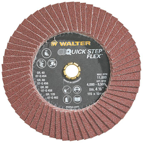 QUICK-STEP FLEX Flap Disc, 4-1/2" x Type 29, 80 Grit, Aluminum Oxide Pronet Distribution