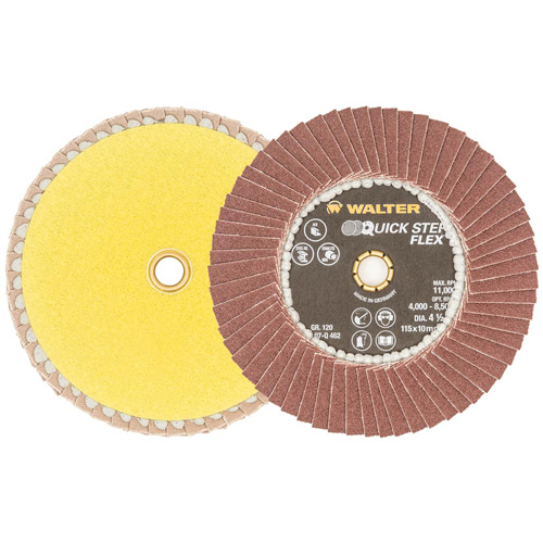 Disque &agrave; lamelles QUICK-STEP FLEX, 4-1/2" x Type 29, Grain 120, Oxyde d'aluminium Pronet Distribution
