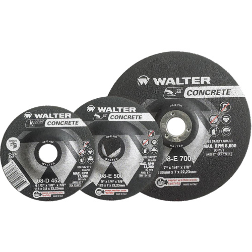 Depressed Centre Grinding Wheels - Concrete Type 27, 4-1/2" x 1/4", 7/8" Arbor, Type 27 Pronet Distribution