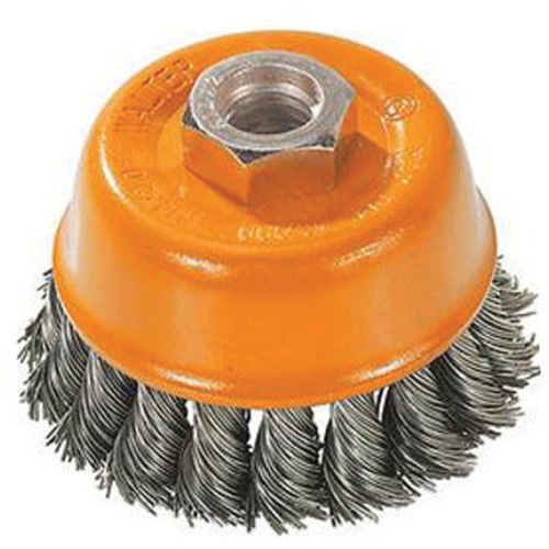Brosse &agrave; fils nou&eacute;s torsad&eacute;s, 3" dia. x M10x1,25 arbre Pronet Distribution