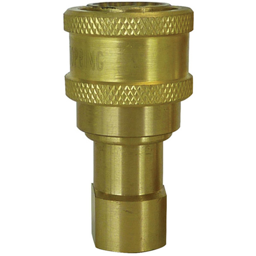 RACCORD HYDRAULIQE FERME2VOIES,1/4NPT,LAITON, Laiton/Acier inoxydable Pronet Distribution