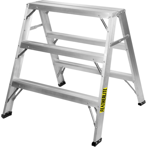 Industrial-Duty Sawhorse, 3' H x 33.3125" W x 31.50" D, 300 lbs. Capacity, Aluminum Pronet Distribution