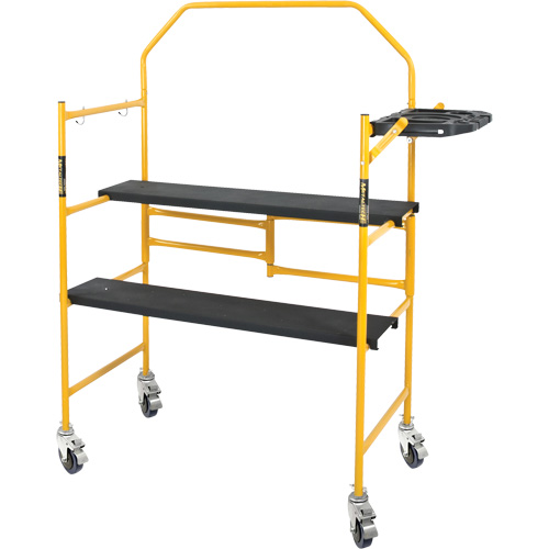 nsemble d'&eacute;chafaudage &agrave; montant de s&eacute;curit&eacute; & tablette pour outils de 4' Jobsite Series, Cadre Acier, 49-1/2" p x 57-3/4" h Pronet Distribution