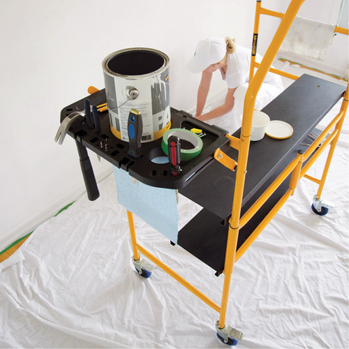 nsemble d'&eacute;chafaudage &agrave; montant de s&eacute;curit&eacute; & tablette pour outils de 4' Jobsite Series, Cadre Acier, 49-1/2" p x 57-3/4" h Pronet Distribution