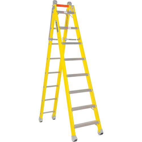 Step to Straight Ladder, 13.8', Fibreglass, 375 lbs., CSA Grade 1AA Pronet Distribution