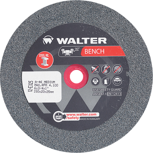 Bench Grinding Wheels, 6" x 3/4", 1" Arbor, 1 Pronet Distribution