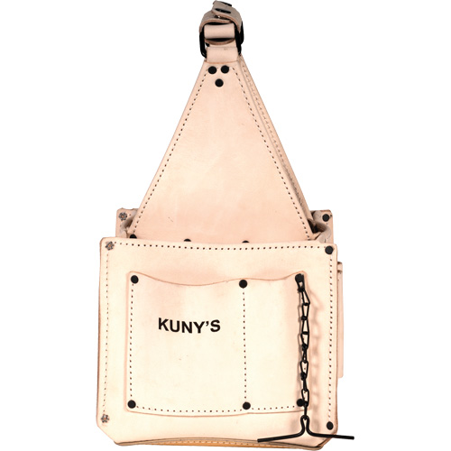 Porte-outils pour &eacute;lectricien et travaux d'entretien, Cuir, 17 pochettes, Beige Pronet Distribution