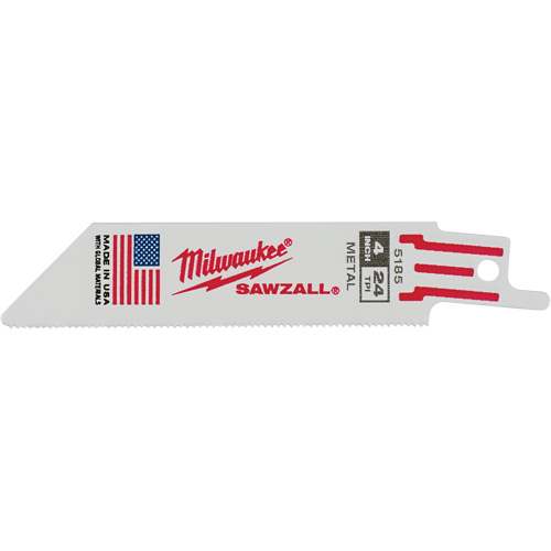 Lames de scie alternative Sawzall, Bim&eacute;tal, 24 Dents par pouce, 4" lo x 3/4" la Pronet Distribution