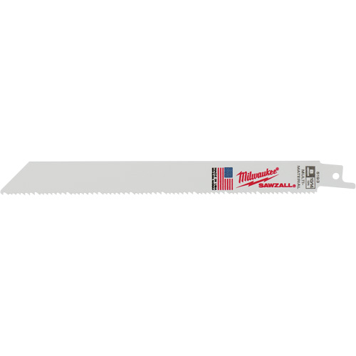 Sawzall&reg; Reciprocating Saw Blade, Bi-Metal, 10-14 TPI, 8" L x 5/8" W Pronet Distribution