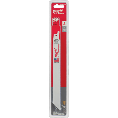 Sawzall&reg; Reciprocating Saw Blade, Bi-Metal, 10-14 TPI, 8" L x 5/8" W Pronet Distribution