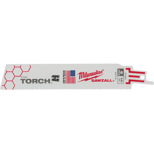 The Torch Sawzall&reg; Blades, Bi-Metal, 14 TPI, 6" L x 1" W Pronet Distribution