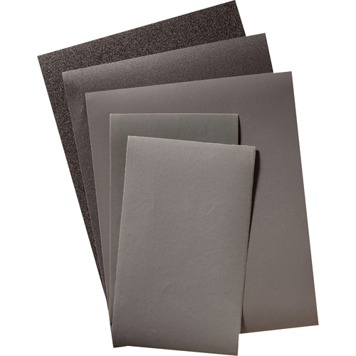 Feuille de papier abrasif, 9" x 11", Grain 320, Carbure de silicium Pronet Distribution