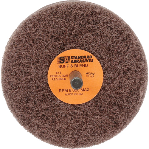 Standard Abrasives Buff & Blend Wheel, 3" Dia. x 2" W, 1/4" Arbor, Aluminum Oxide Pronet Distribution